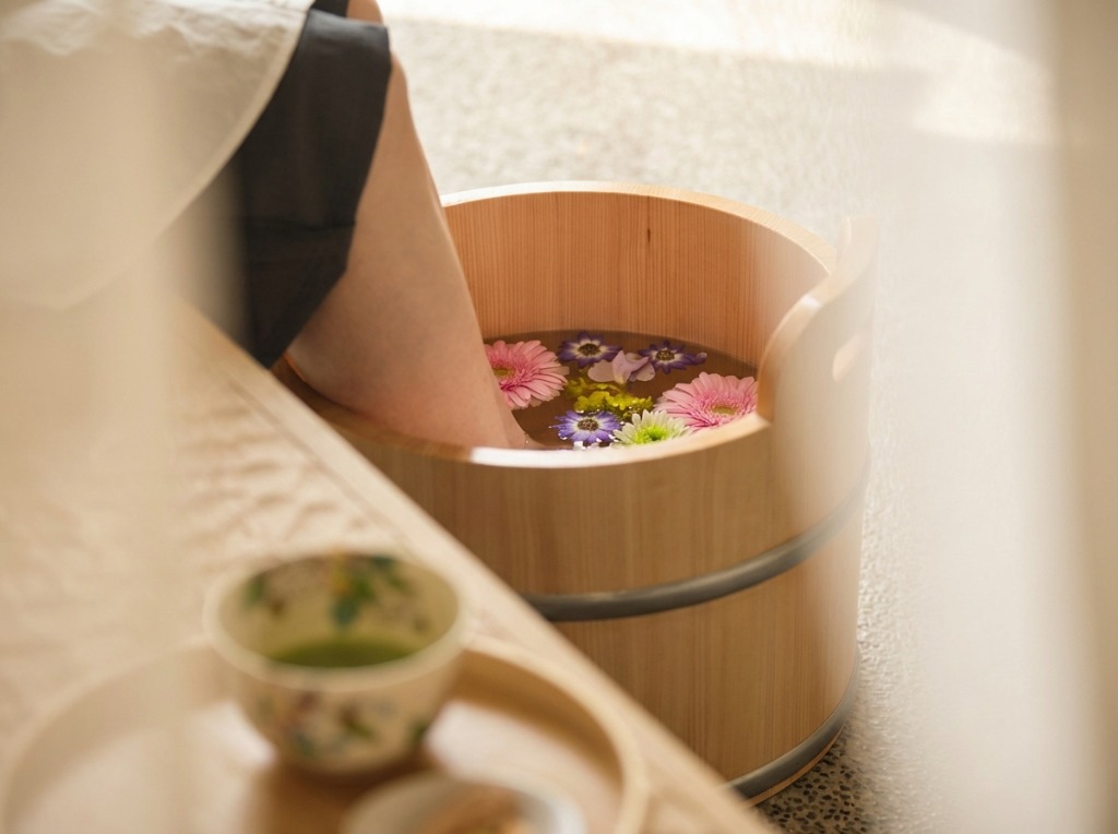 Colorful Flowers Footbath
